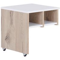 Nachtkästchen Alex - Eichefarben/Weiß, KONVENTIONELL, Holzwerkstoff (40/43/40cm)