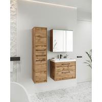 Badmöbel-Set 4--teilig. inkl. LED Toronto100cm - Eiche Wotan/Weiß, LIFESTYLE, Keramik/Holzwerkstoff (90cm) - P & B