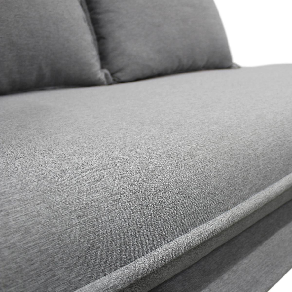 Liege Latte Grau Inkl. Bettkasten Ottomane Links - Silberfarben/Grau, Design, Textil (107/84/99/224cm) - MID.YOU
