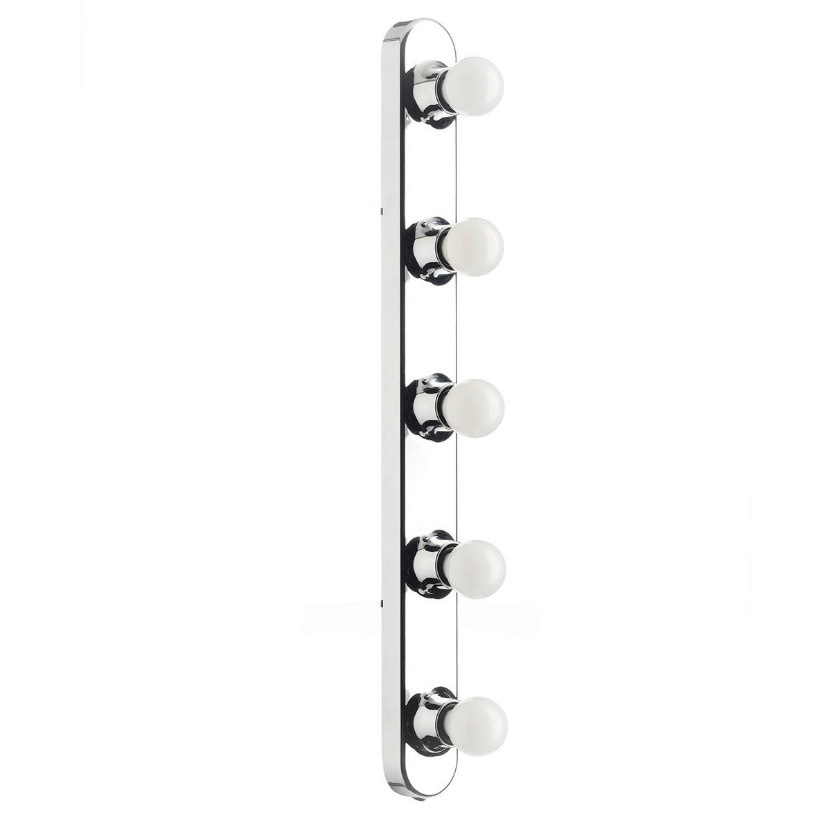 Spiegelleuchte Ip20  B: 5 Cm Chromfarben 6 W 5-Flammig - Chromfarben, KONVENTIONELL, Kunststoff (5/5/60cm)