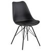 Esszimmerstuhl Eris Schwarz - Schwarz, Trend, Kunststoff/Textil (48,5/85,5/54cm) - Carryhome