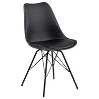 Esszimmerstuhl Eris Schwarz - Schwarz, Trend, Kunststoff/Textil (48,5/85,5/54cm) - Carryhome