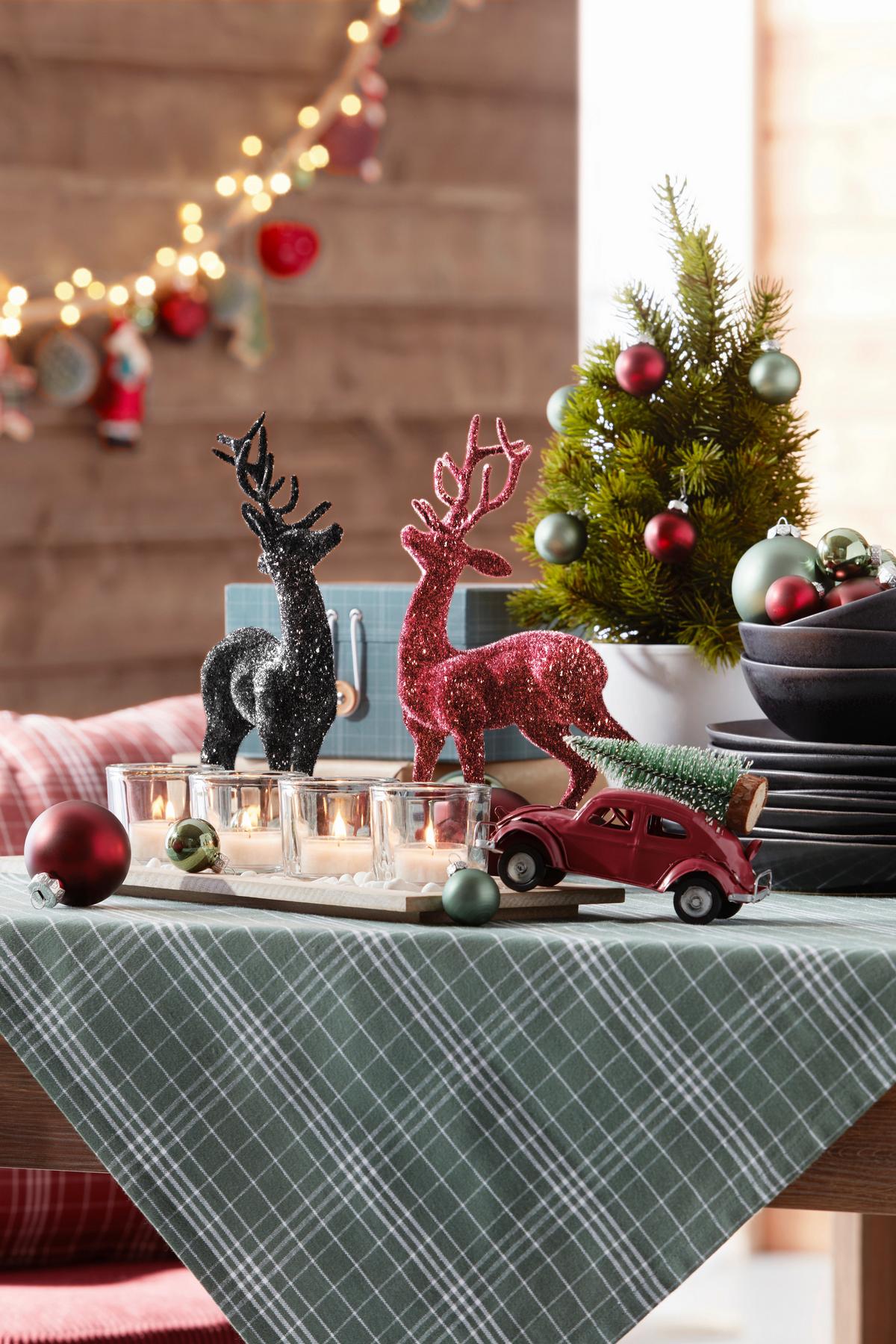 Rostlina umělá Jedle I, výška: 38cm - zelená/hnědá, kov/plast (38cm)