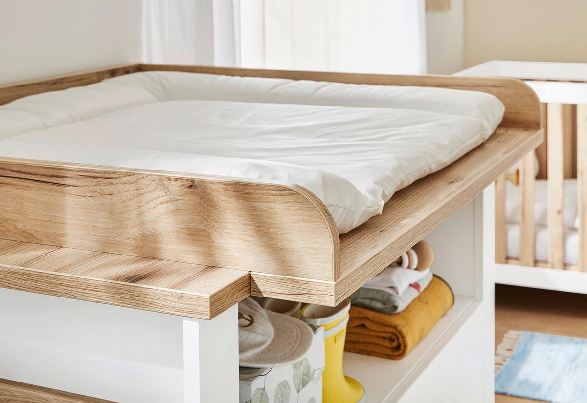 Babyzimmer Lova 2 Teilig - Naturfarben/Weiß, Basics, Holz - Pinolino