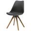 Stolička Lilly - farby dubu/sivá, Moderný, drevo/plast (48/81/57cm) - Modern Living Stolička Lilly - farby dubu/sivá, Moderný, drevo/plast (48/81/57cm) - Modern Living