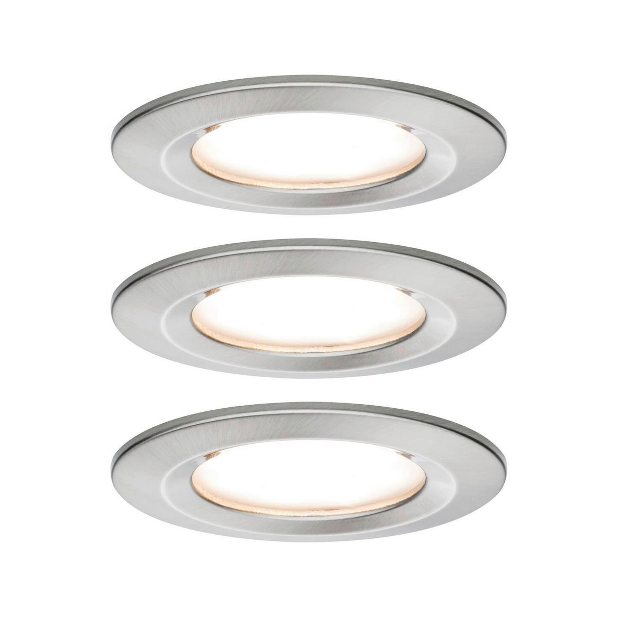 Led-deckenleuchte 3er-set Ø 7,8 Cm, Rund - Alufarben, Basics, Metall (7,8cm) - Paulmann