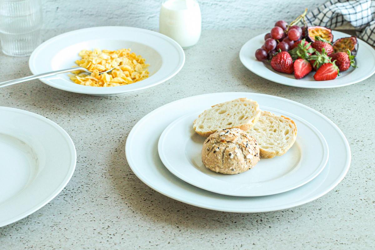 Tellerset Arlona Weiß 6-teilig - Weiß, Basics, Keramik - Mäser