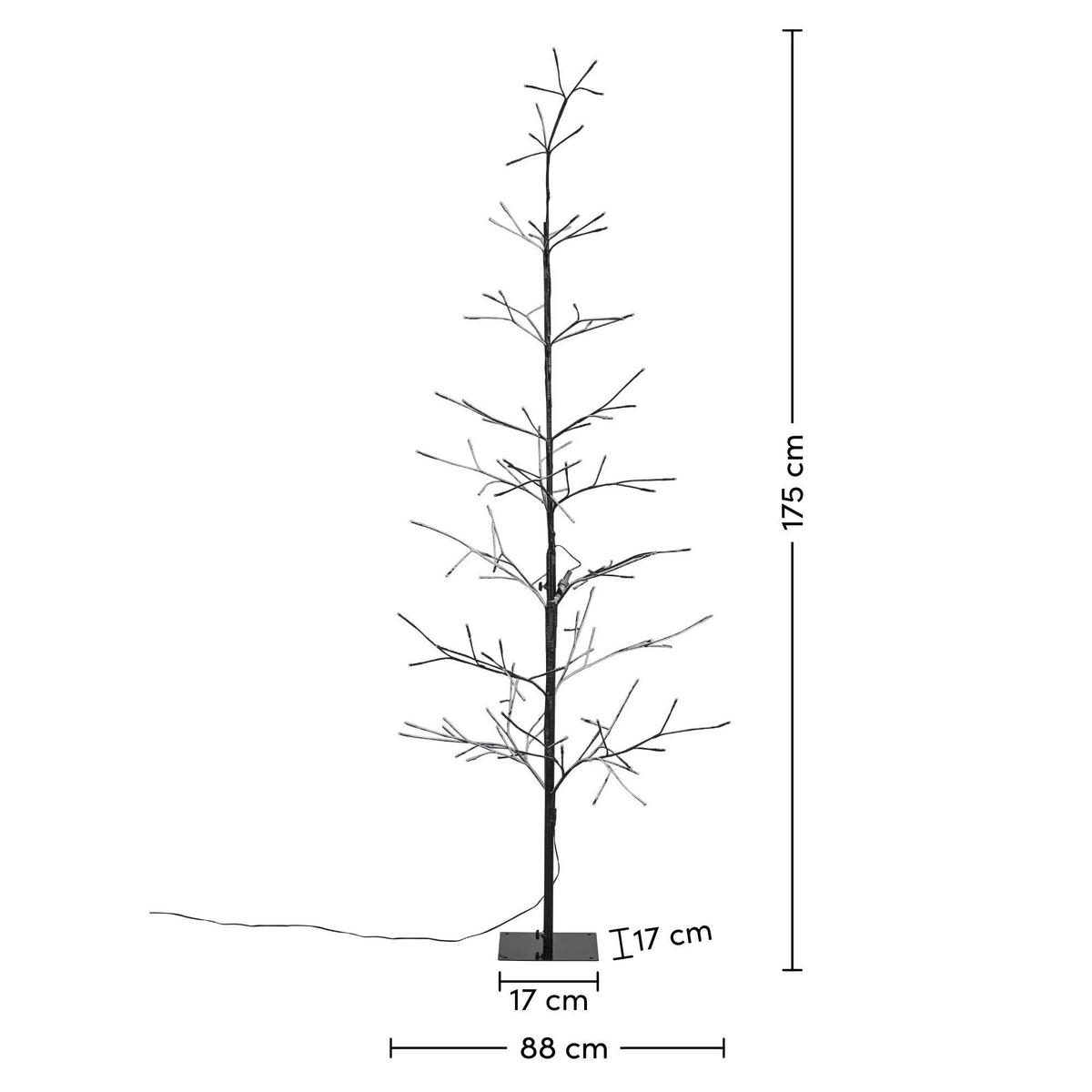 DEKORAČNÍ LED SVÍTIDLO TREE - bílá/černá, Moderní, kov/plast (175cm) - Mömax