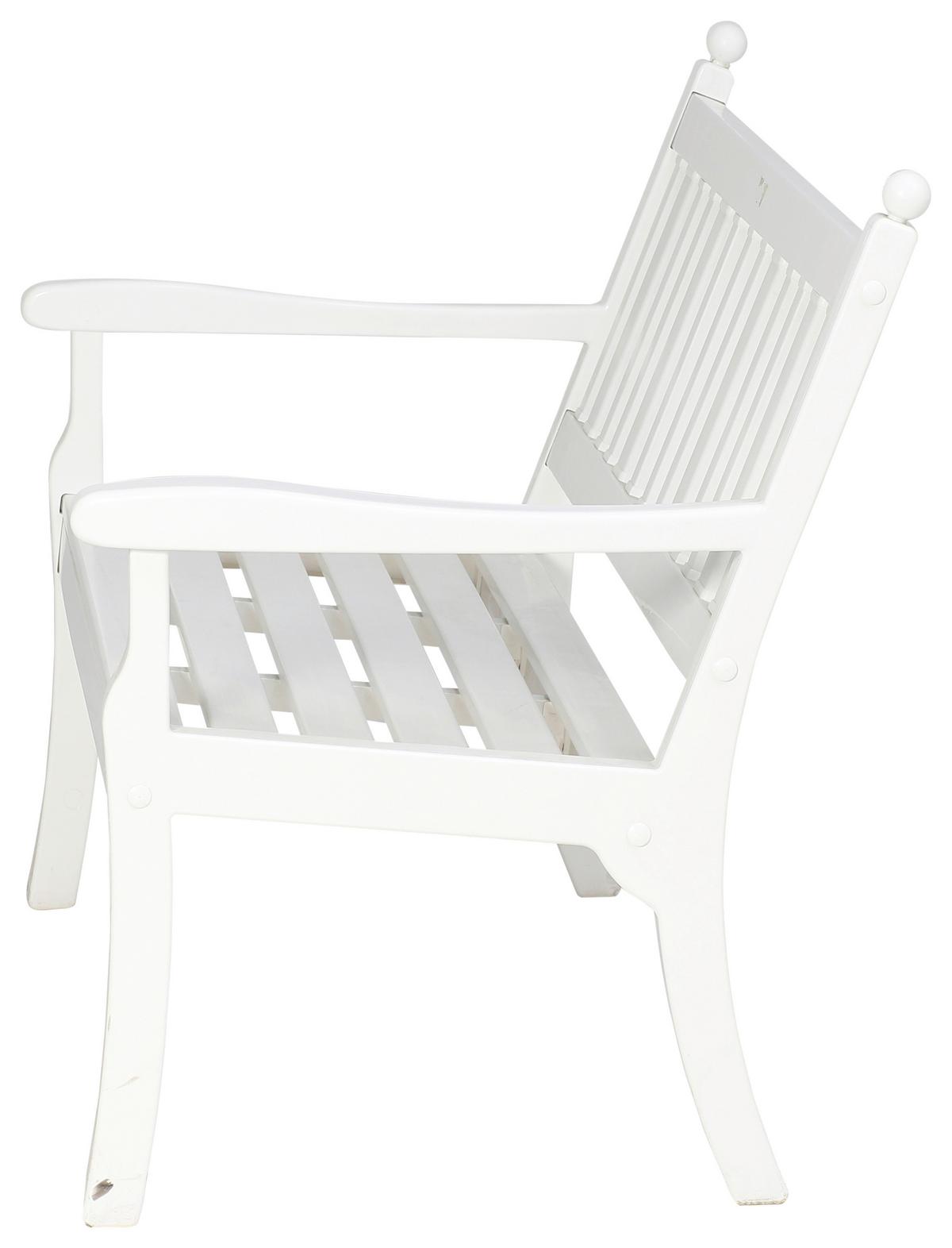 Gartenbank Kunststoff 877520 3-Sitzer - Weiß, MODERN, Kunststoff (160/88/69cm) - Gardenson