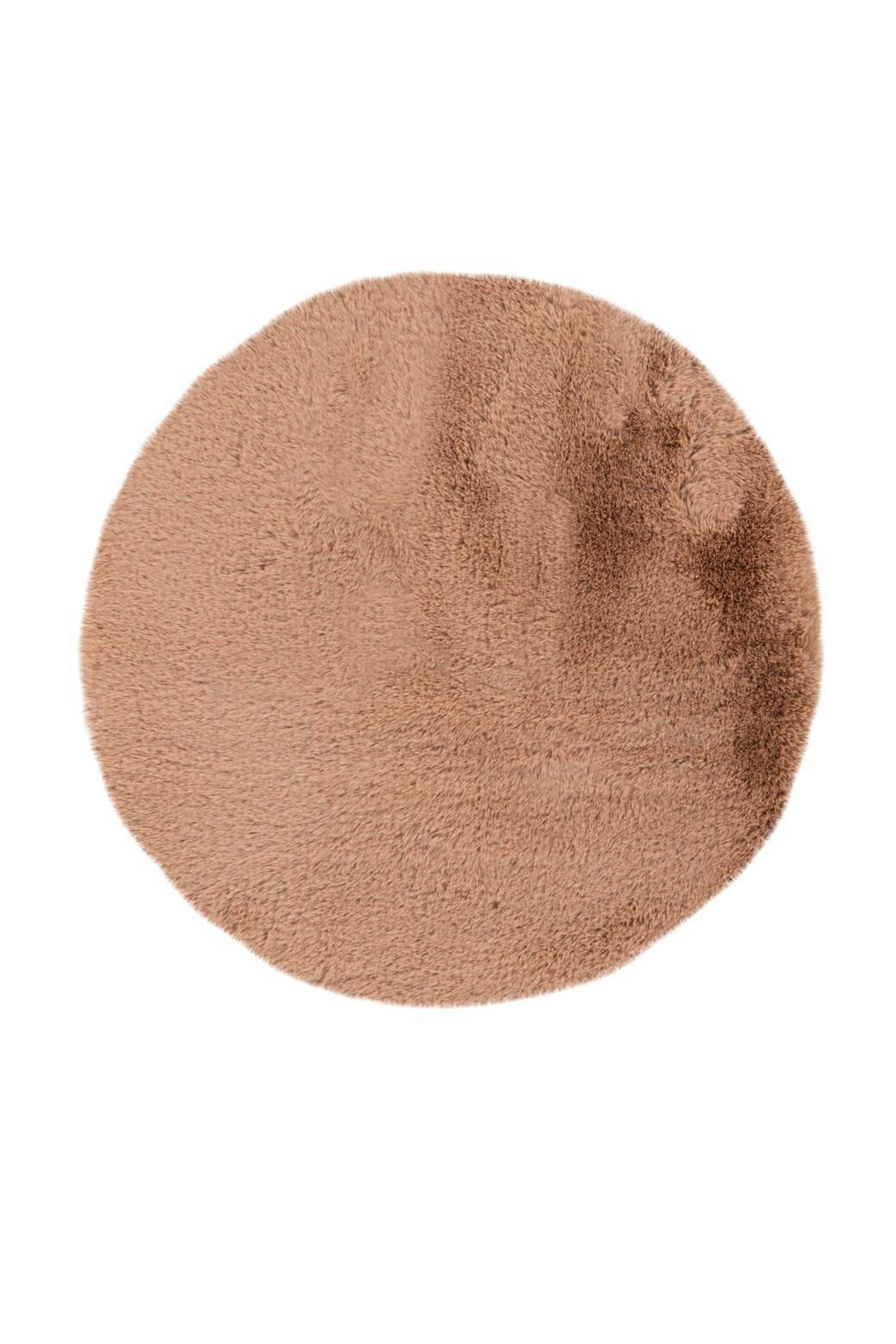 Hochflorteppich Rabbit Beige, D: 100 Cm - Beige, KONVENTIONELL (100cm)