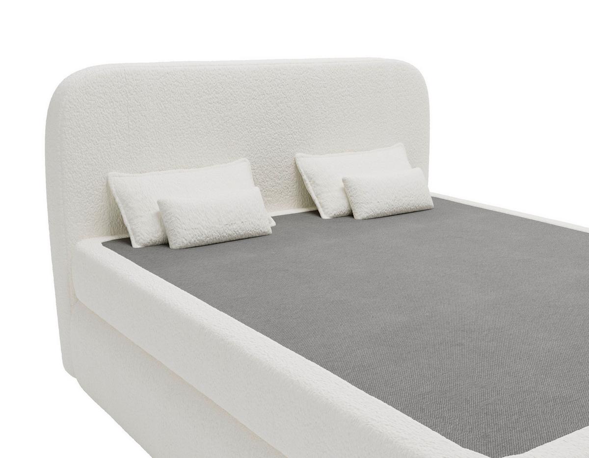 Boxspringbett Mit Topper 180x200 Isla - Beige/Buchefarben, Basics, Holz/Holzwerkstoff (180/200cm) - Livetastic