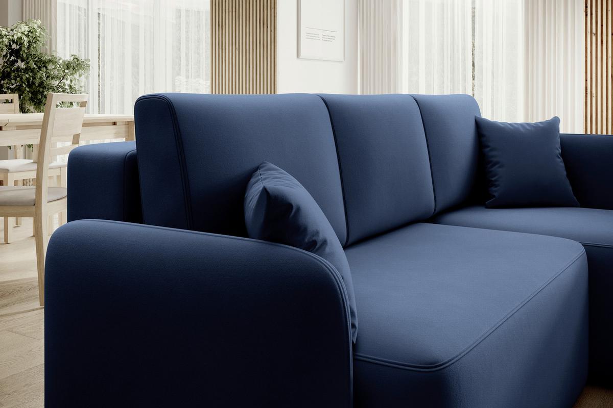 Ecksofa Hadson Blau S: 206x150 Cm - Blau/Schwarz, Design, Textil (206/150cm) - P & B