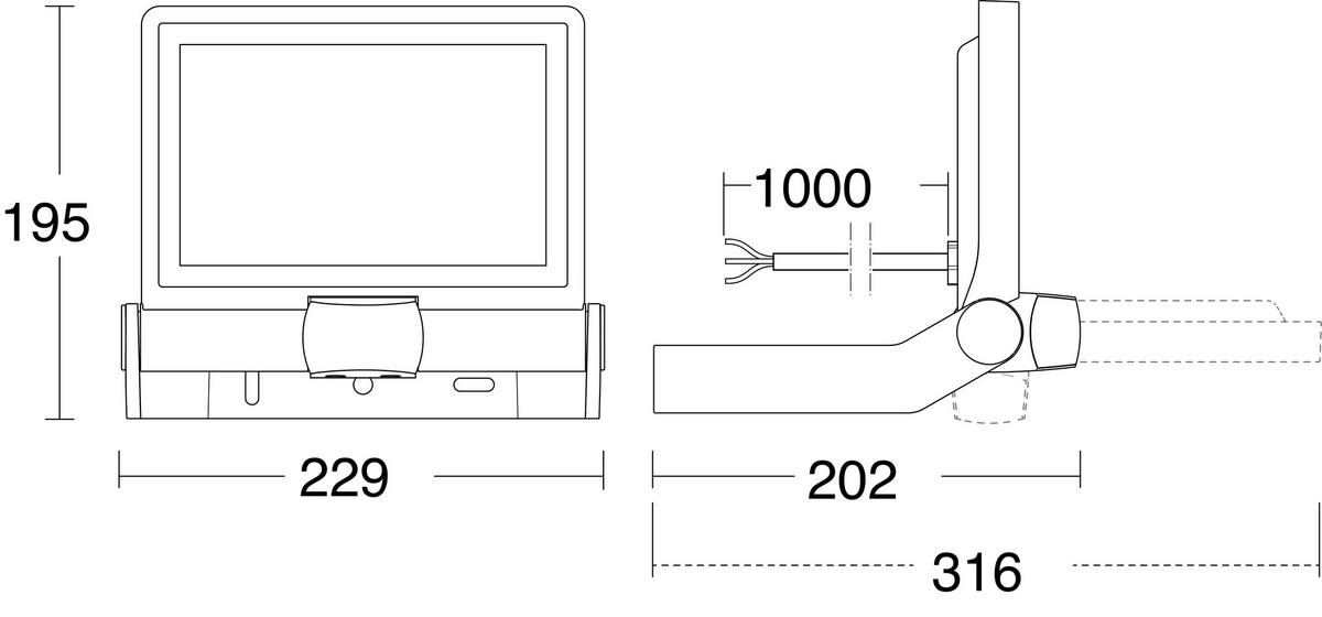 Led-außenleuchte Xled One S Aluminium - Anthrazit, Design, Metall (20,2/22,9/19,5cm) - Steinel