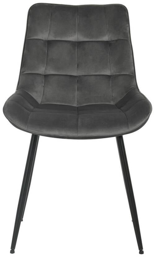Stuhl Ravenna - Schwarz/Grau, MODERN, Holz/Textil (49/85/61cm) - MID.YOU