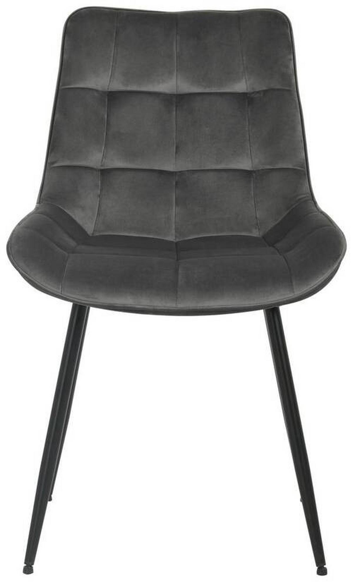 Stuhl Ravenna - Schwarz/Grau, MODERN, Holz/Textil (49/85/61cm) - MID.YOU