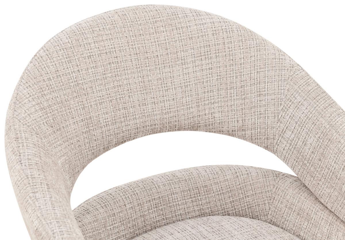 Armlehnstuhl Cleo Beige B: 58 cm - Beige, MODERN, Holz/Textil (58/85/62cm) - Livetastic