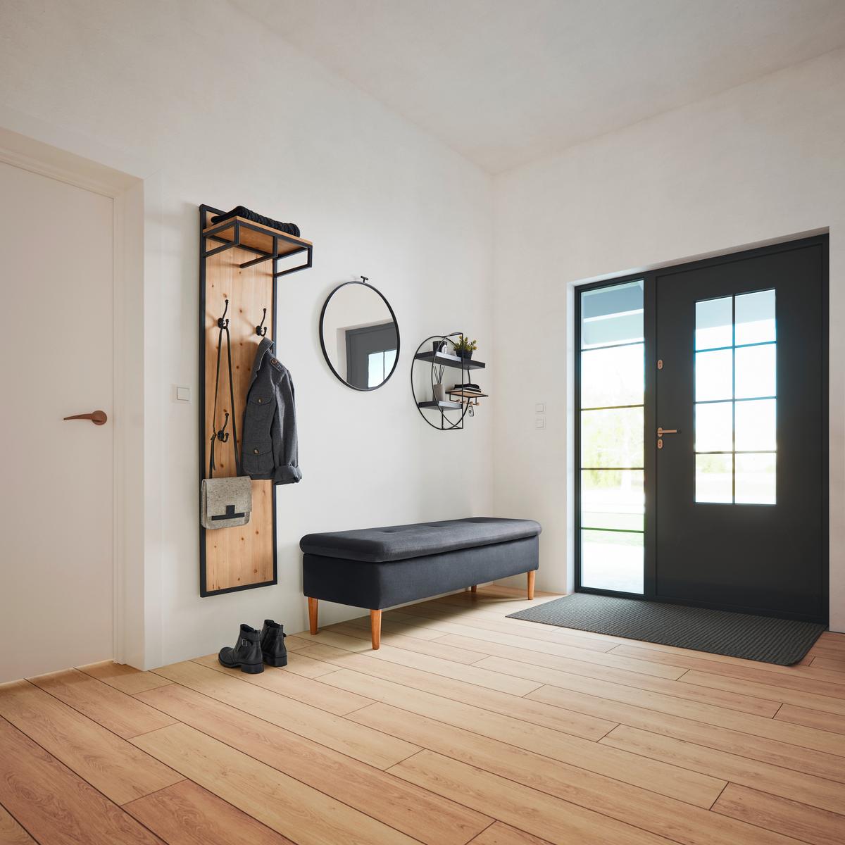 Zrkadlo MEO čierny rám - čierna, Modern, kov/sklo (60/63/2cm) - Bessagi Home