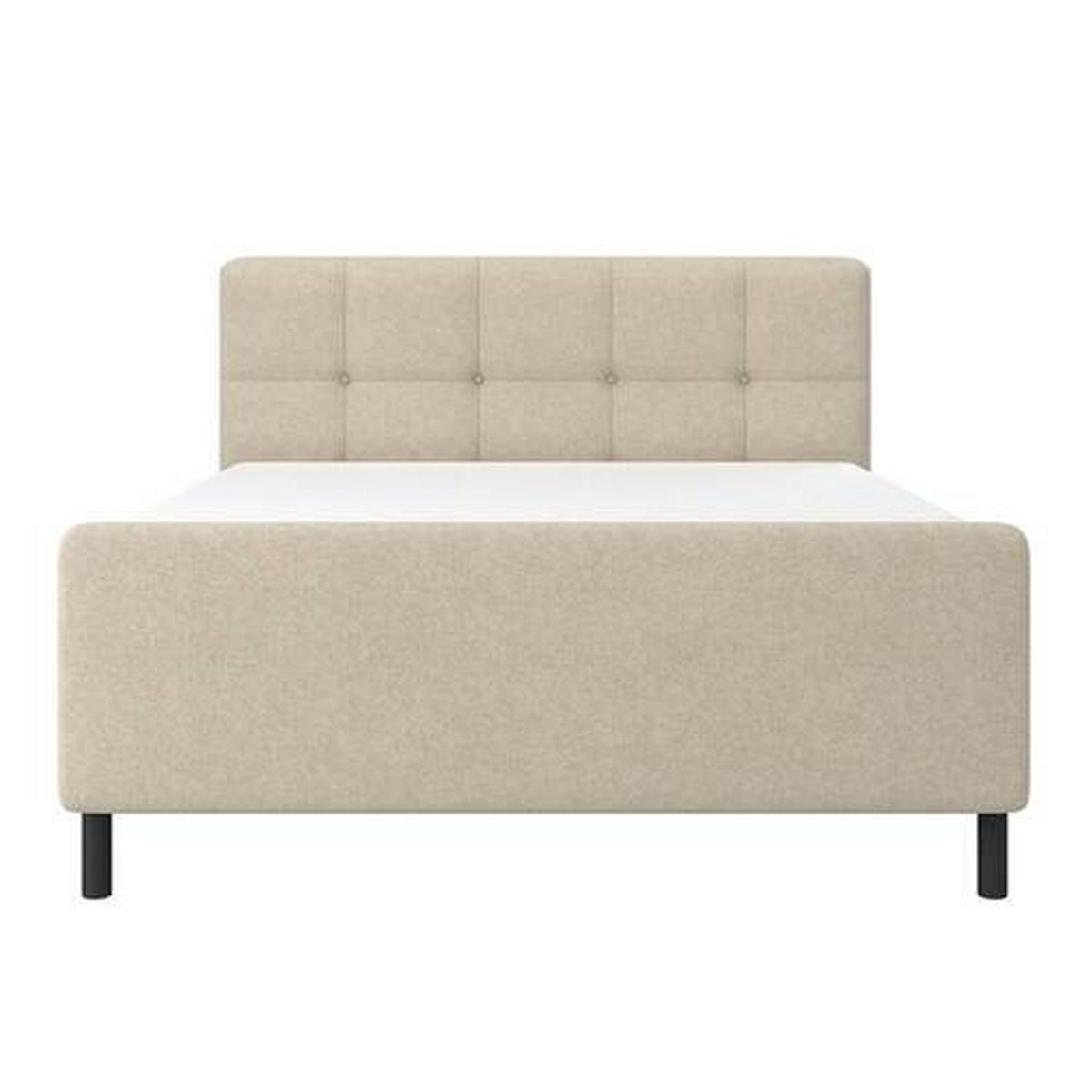 Posteľ boxspring MARBELLA 180x200, béžová - černá/béžová, Moderní, kov/dřevo (180/200cm) - Bessagi Home