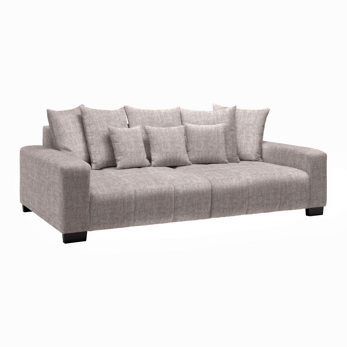 Velká pohovka MATTEO, šedohnědá tkanina VOGUE - černá/šedohnědá, Moderní, dřevo (246/93/124cm)