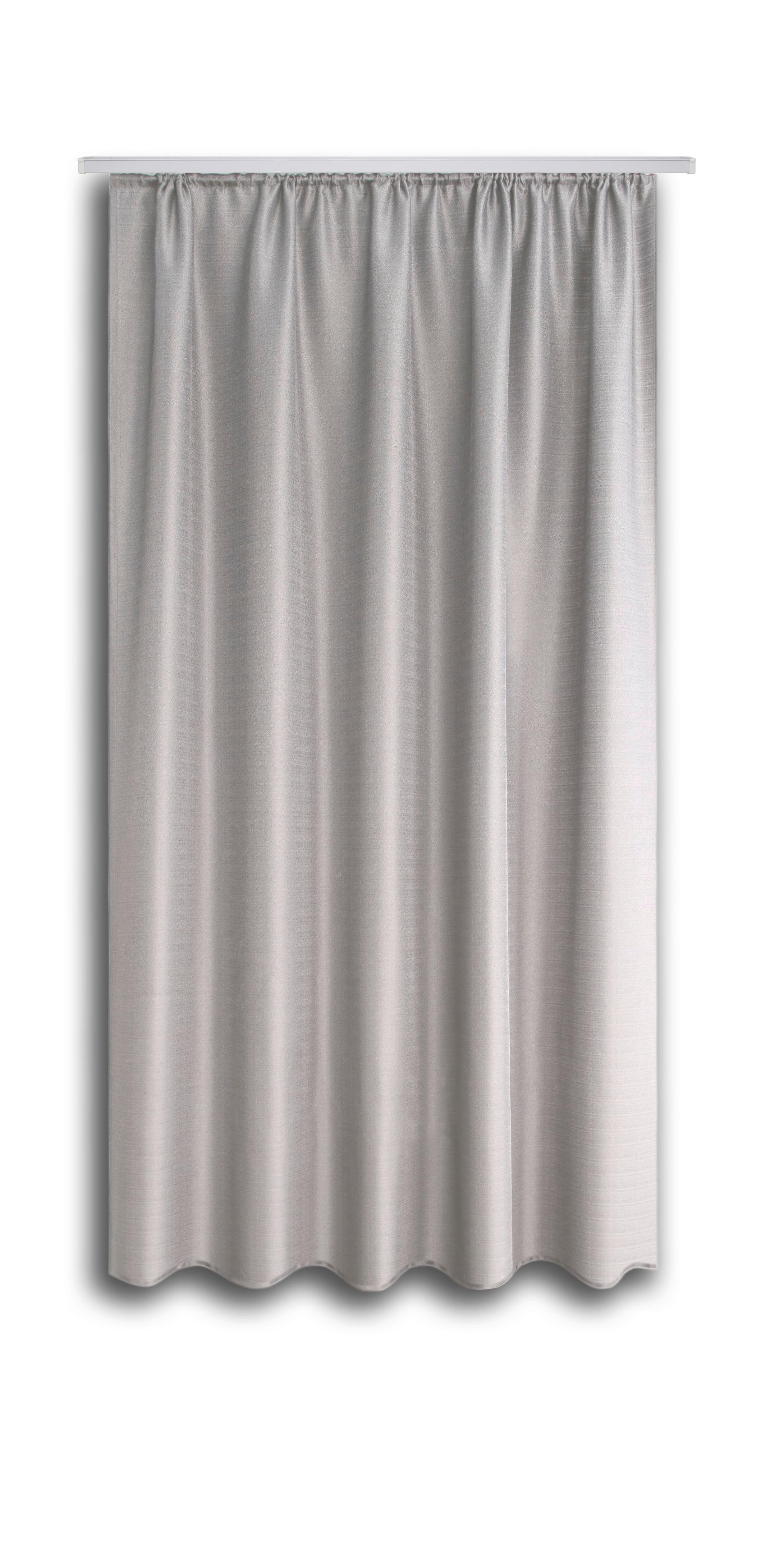 Vorhang mit Band Ben II 135x175 cm Silberfarben - Silberfarben, KONVENTIONELL, Textil (135/175cm) - Ondega