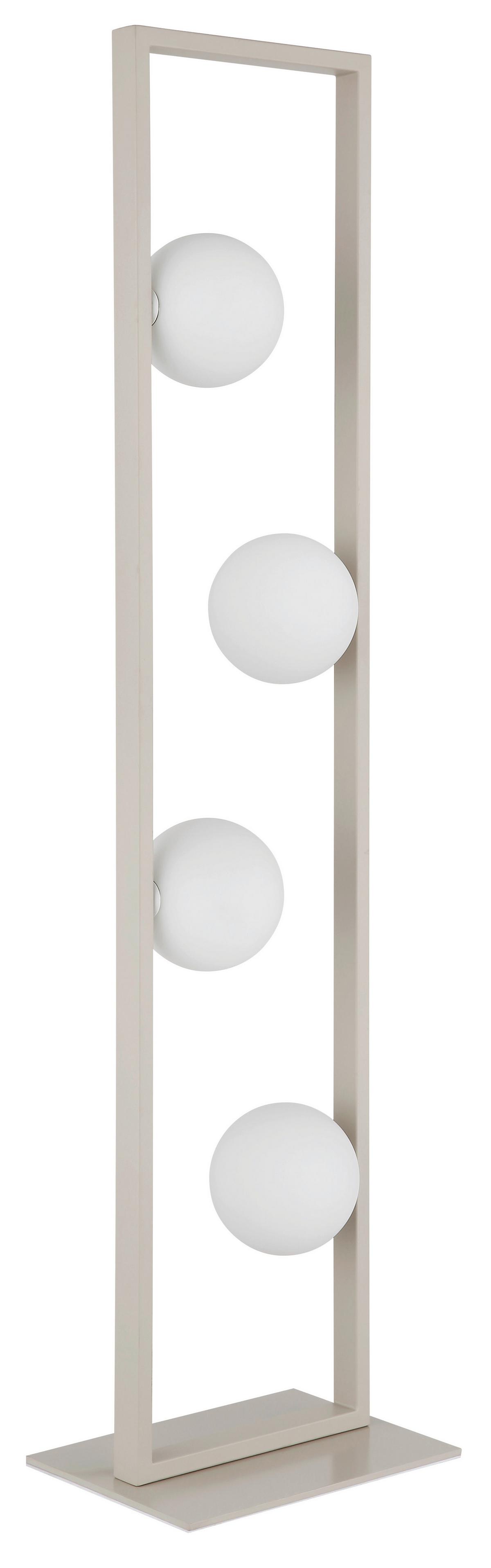 Stehleuchte Exkl., G9 - Sandfarben/Weiß, Design, Glas/Kunststoff (28/20/110cm) - Globo