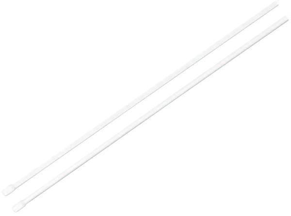 Vitragenstange Weiß L: 80-120 Cm, 2er-Set - Weiß, KONVENTIONELL, Kunststoff/Metall (80cm) - Ondega