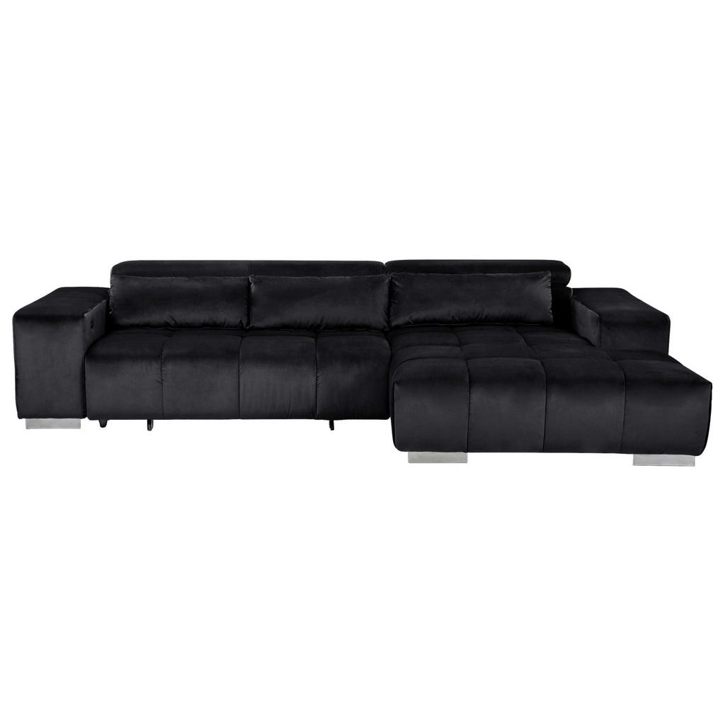 Ecksofa m. Relaxfunktion Orion Schwarz 307x186 cm