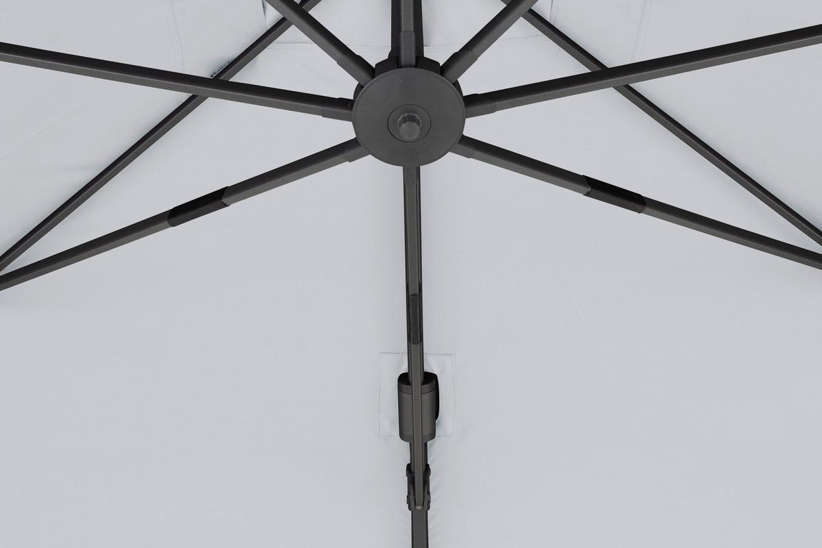 Ampelschirm Sunset N+ BxHxT 350x 252x260 cm Anthrazit/Grau - Anthrazit/Grau, KONVENTIONELL, Textil/Metall (350/260cm) - Siena Garden