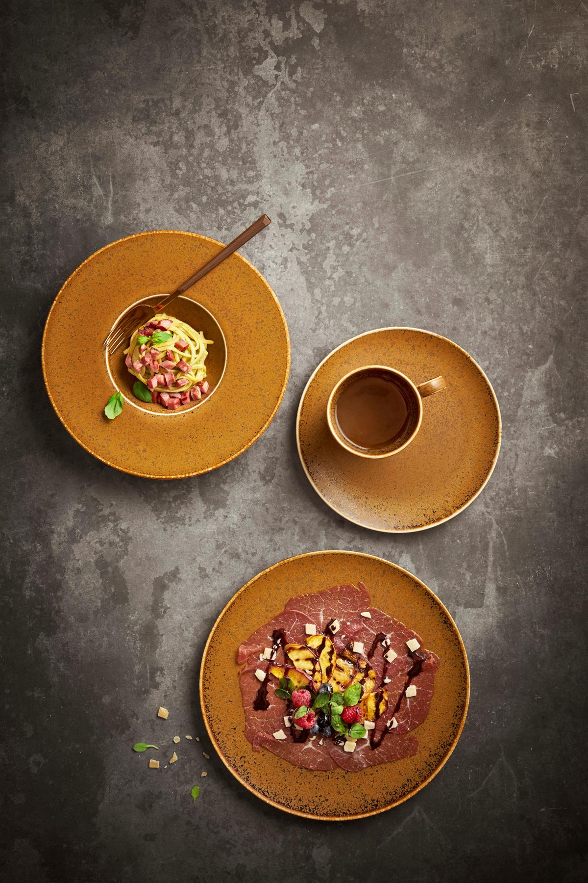 Tellerset Grumpy Goldfarben, 4-Teilig - Goldfarben, Trend, Keramik (25cm) - Mäser