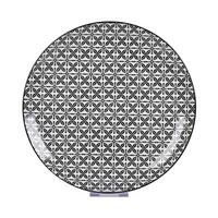 Mělký talíř SHIVA - bílá/černá, Lifestyle, keramika (27/2,5cm) - Mömax
