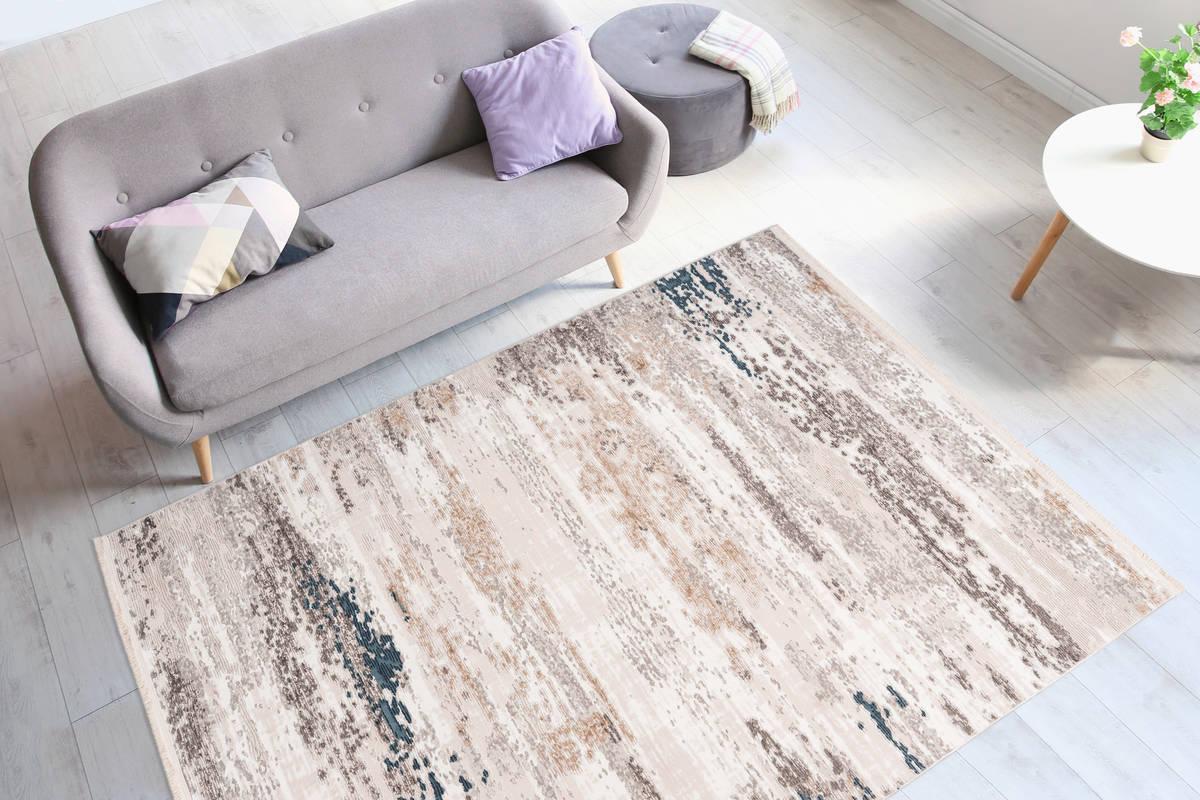 Webteppich Blau/Grau Akroplois 160x230 cm - Blau/Grau, Design, Textil (160/230cm) - Kayoom