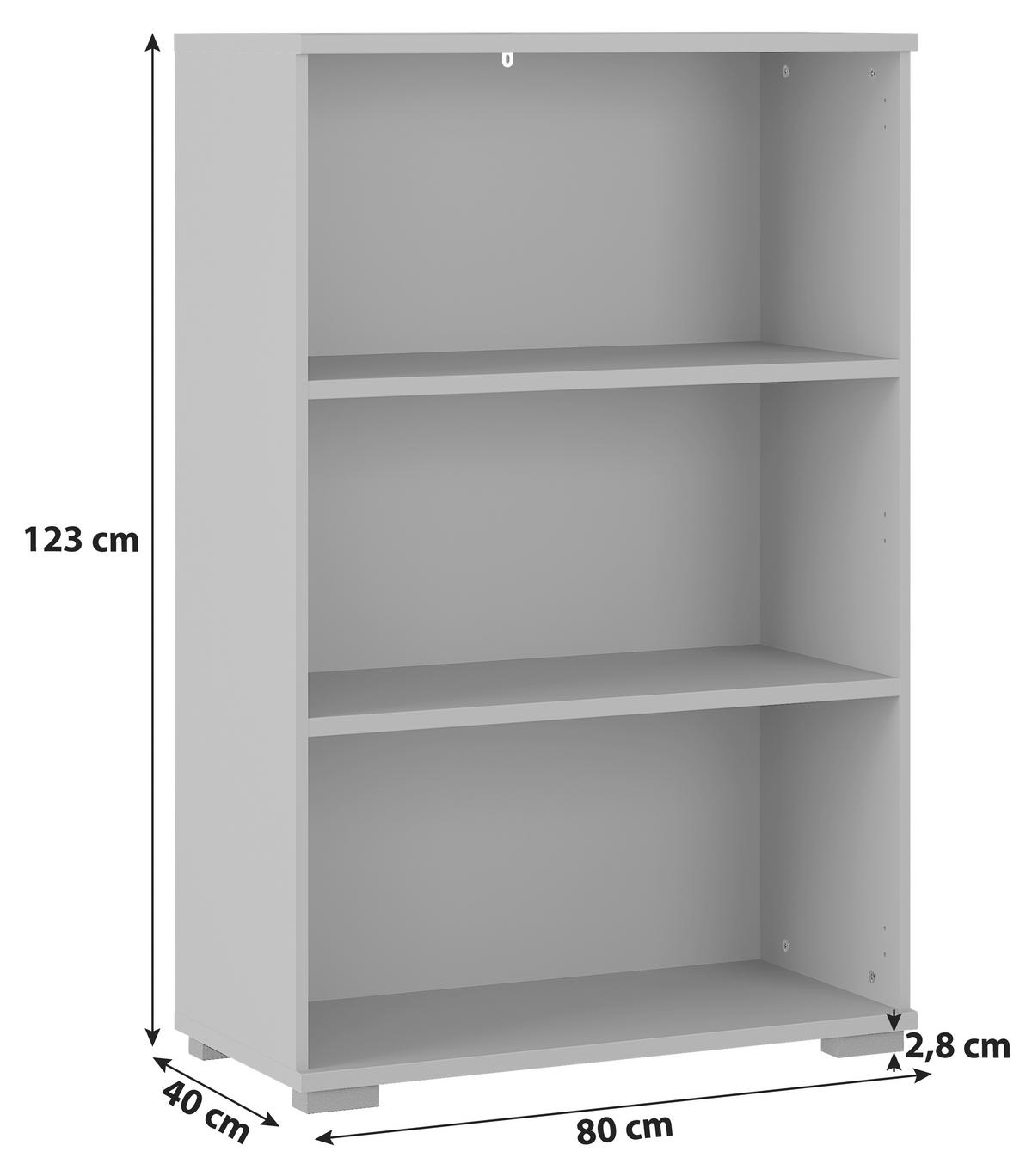 Aktenregal Gw-Profi Graphitfarben B: 80 cm - Anthrazit/Schwarz, KONVENTIONELL, Holzwerkstoff (80/123/40cm) - Germania