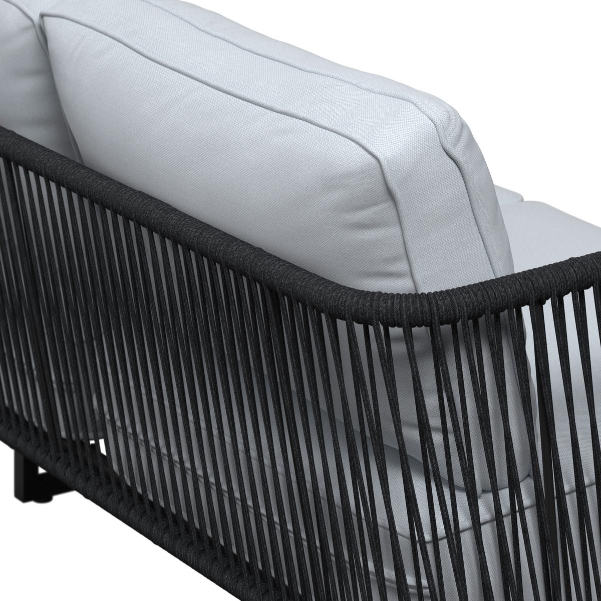 Loungegarnitur Montana - Schwarz, MODERN, Holz/Kunststoff - Beldano