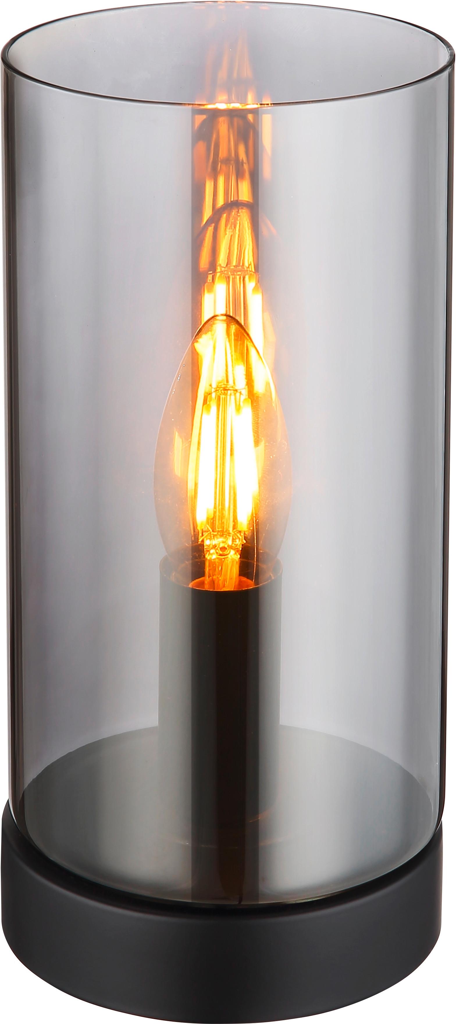 Tischleuchte 21002t - Schwarz, Basics, Glas/Metall (11/22,5cm) - Globo
