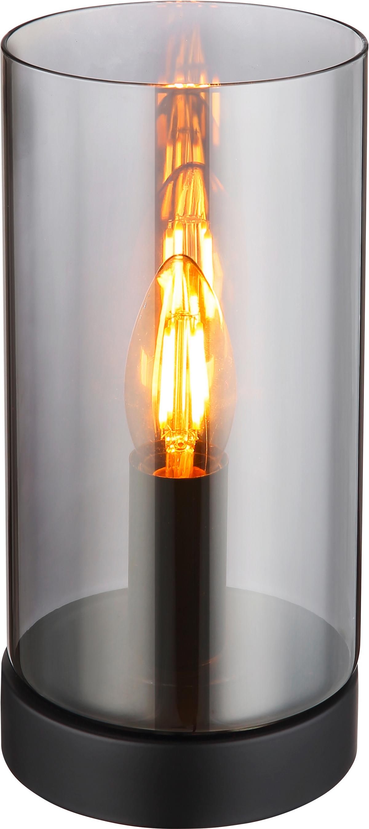 Tischleuchte 21002t - Schwarz, Basics, Glas/Metall (11/22,5cm) - Globo