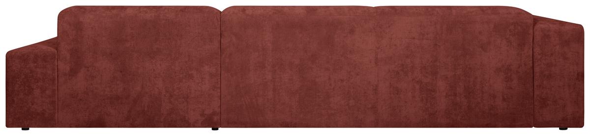 Ecksofa Hannah Rot 343x170 cm - Rot/Schwarz, Design, Textil (343/170cm) - MID.YOU