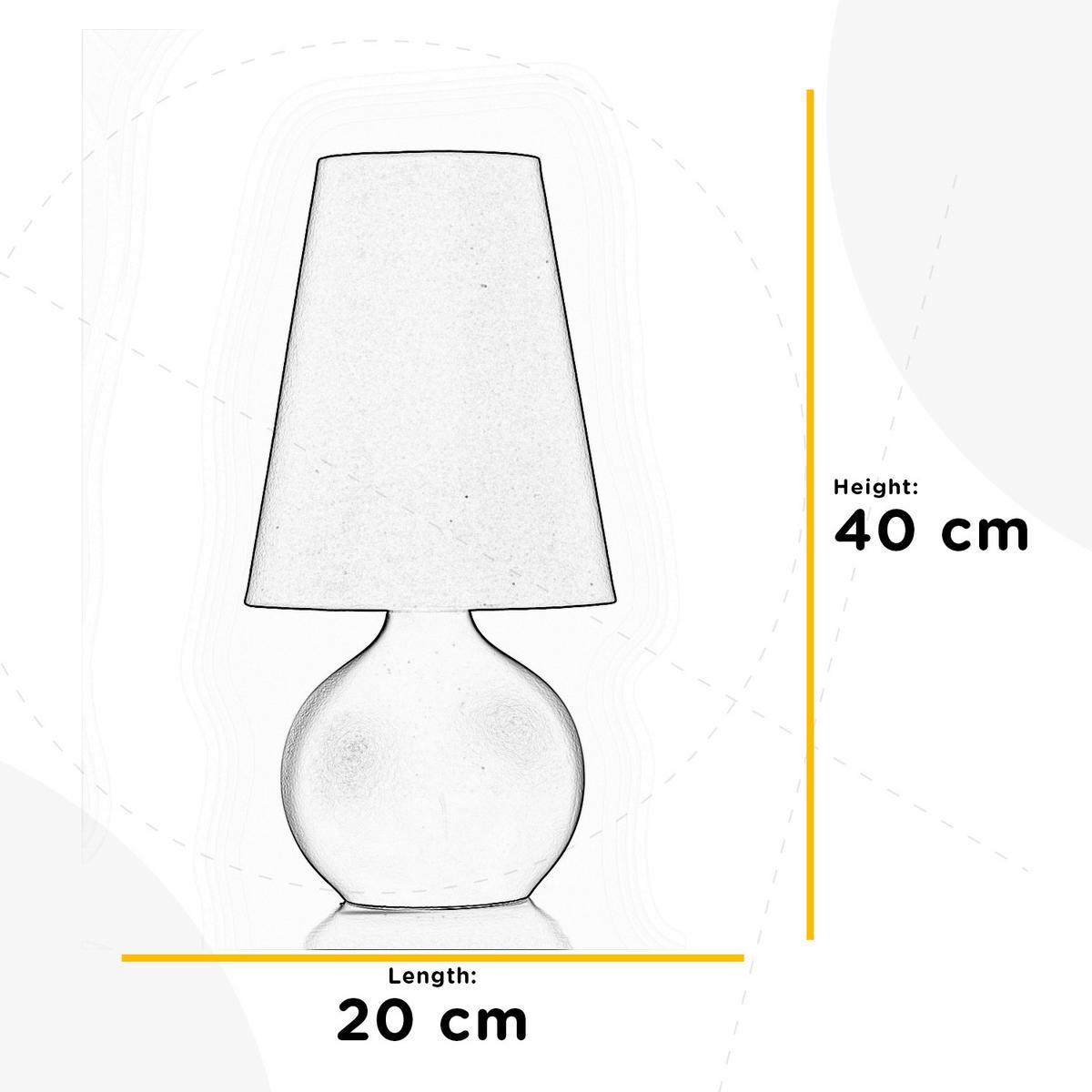 Tischleuchte 223/Pn - Schwarz, KONVENTIONELL, Keramik/Textil (20/40cm)