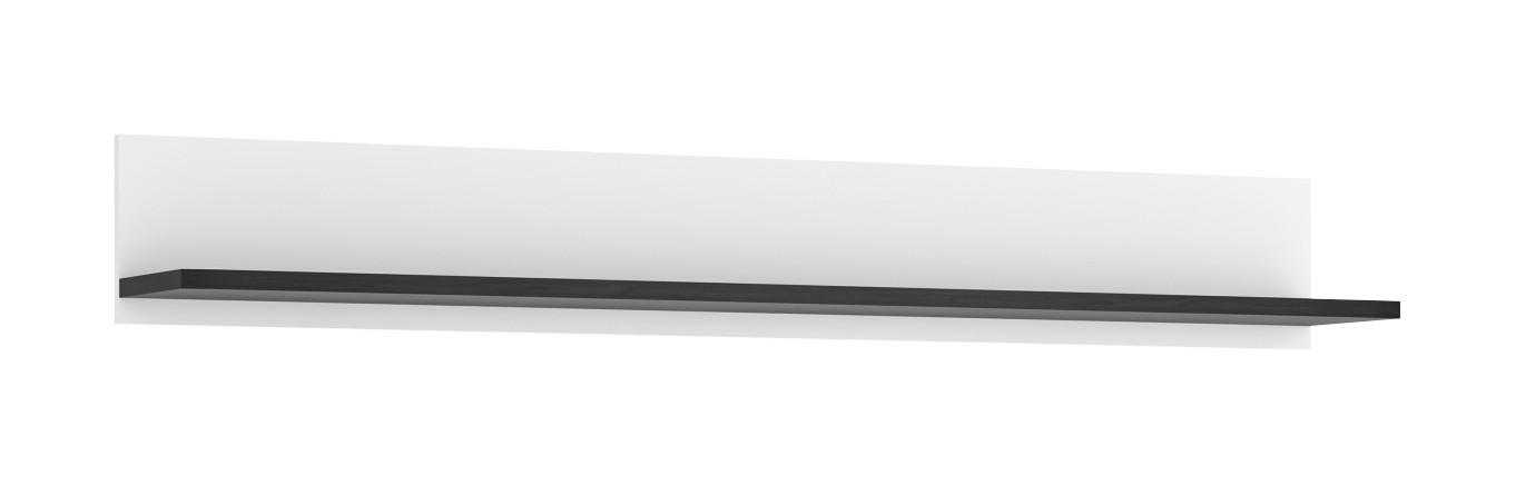 Wandregal Venezia Eiche Dunkel/weiß B: 161,4 Cm - Eiche dunkel/Weiß, MODERN, Holzwerkstoff (161,4/22/23,6cm)