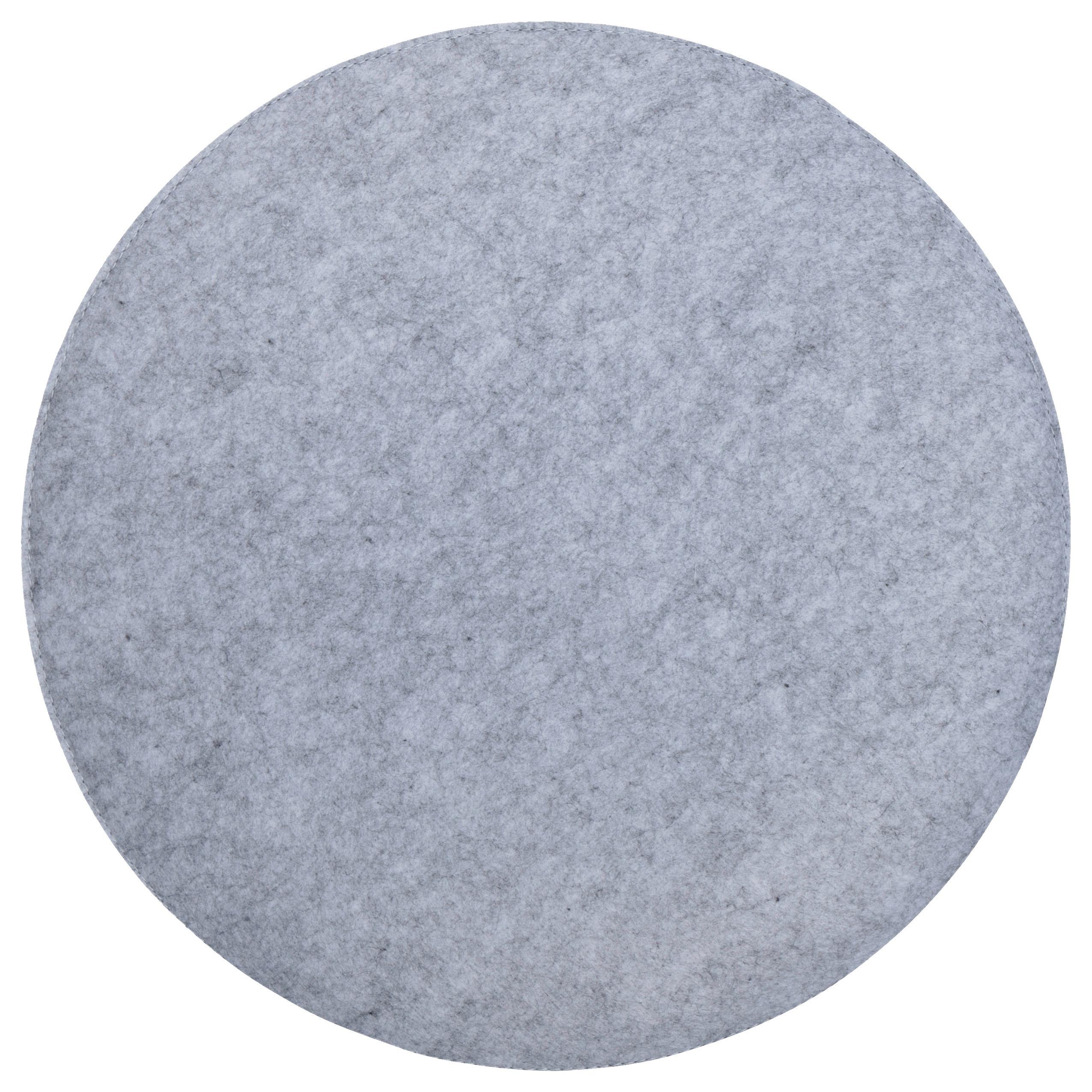 Sitzkissen Fritzi Silberfarben ⌀ 35 Cm Polyester - Silberfarben, MODERN, Textil (35cm) - Luca Bessoni