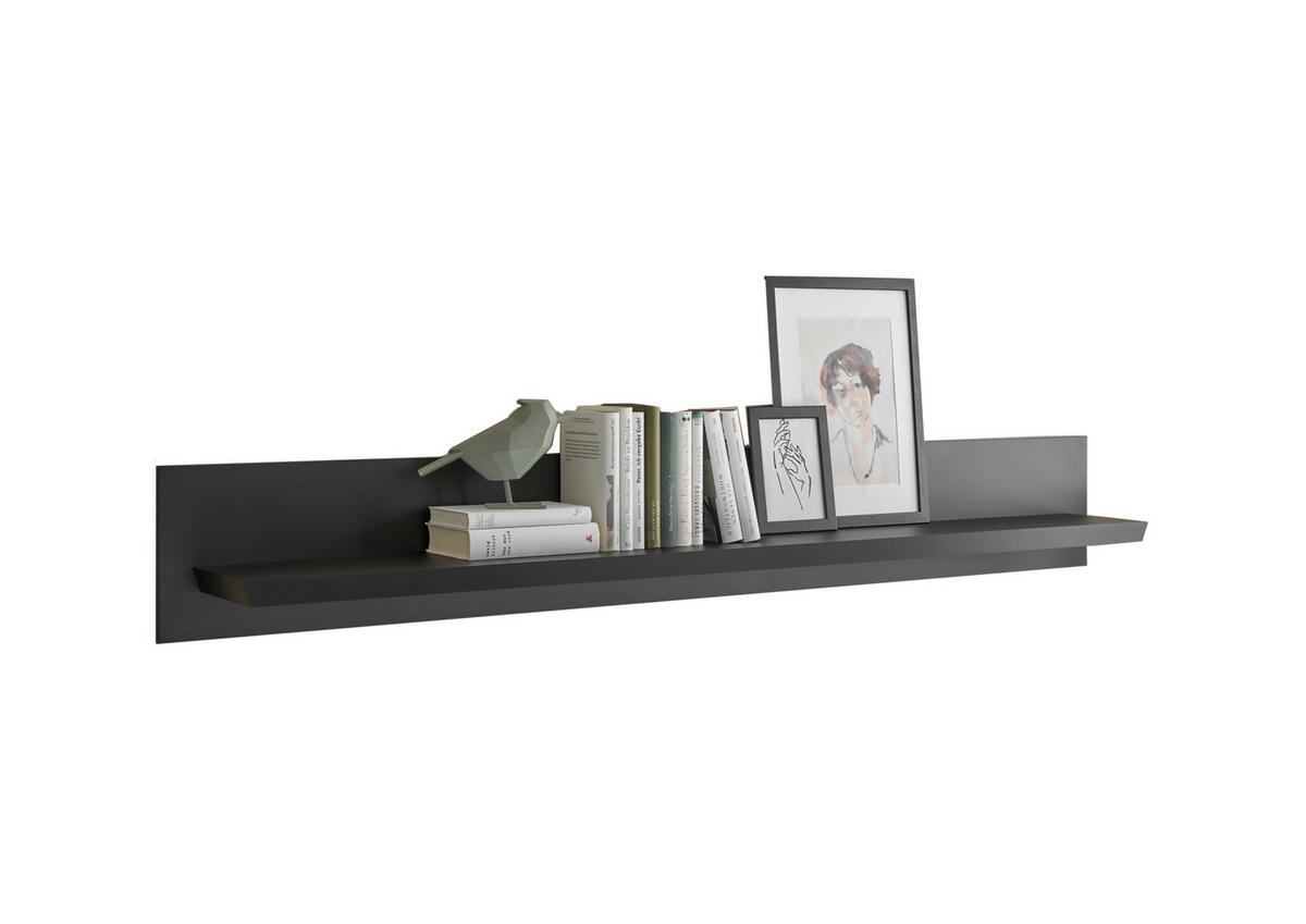 Wandboard Lincoln Schwarz B: 180cm - Schwarz, Design, Holzwerkstoff (180/25/22cm) - MID.YOU