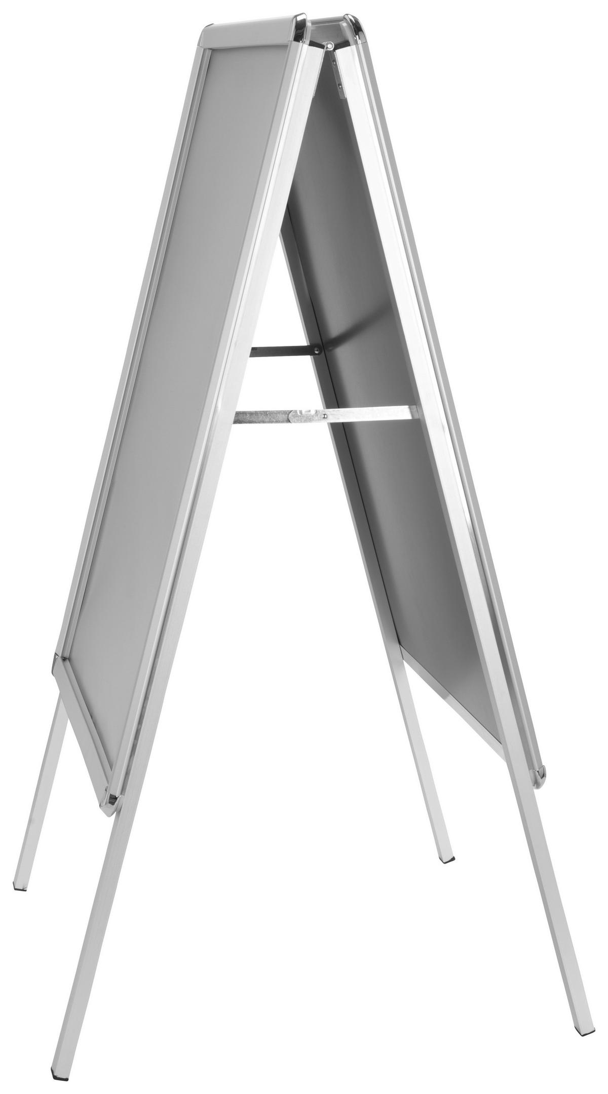 Plakatständer Agenda Ii - Silberfarben, Basics, Metall (62,5/115,5/61cm) - MID.YOU