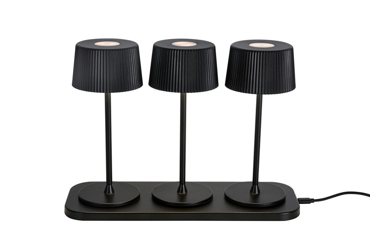 NABÍJATEĽNÁ STOLNÁ LAMPA THREMO - čierna/biela, Modern, kov/plast (11/30/21,1cm) - Mömax