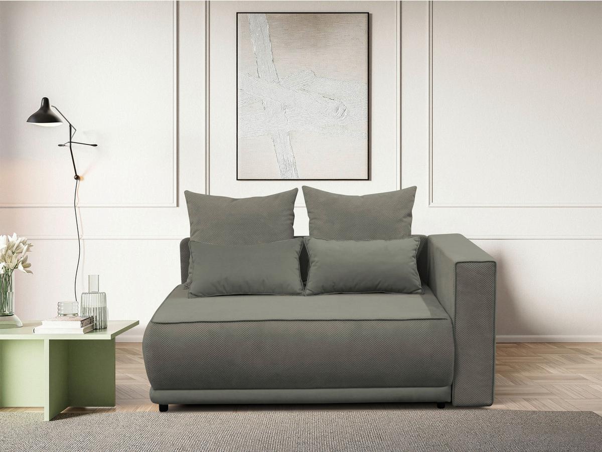 Récamiere Iga Re Dunkelgrau B: 168 cm - Dunkelgrau/Rosa, Design, Textil (168/73/99cm) - MID.YOU