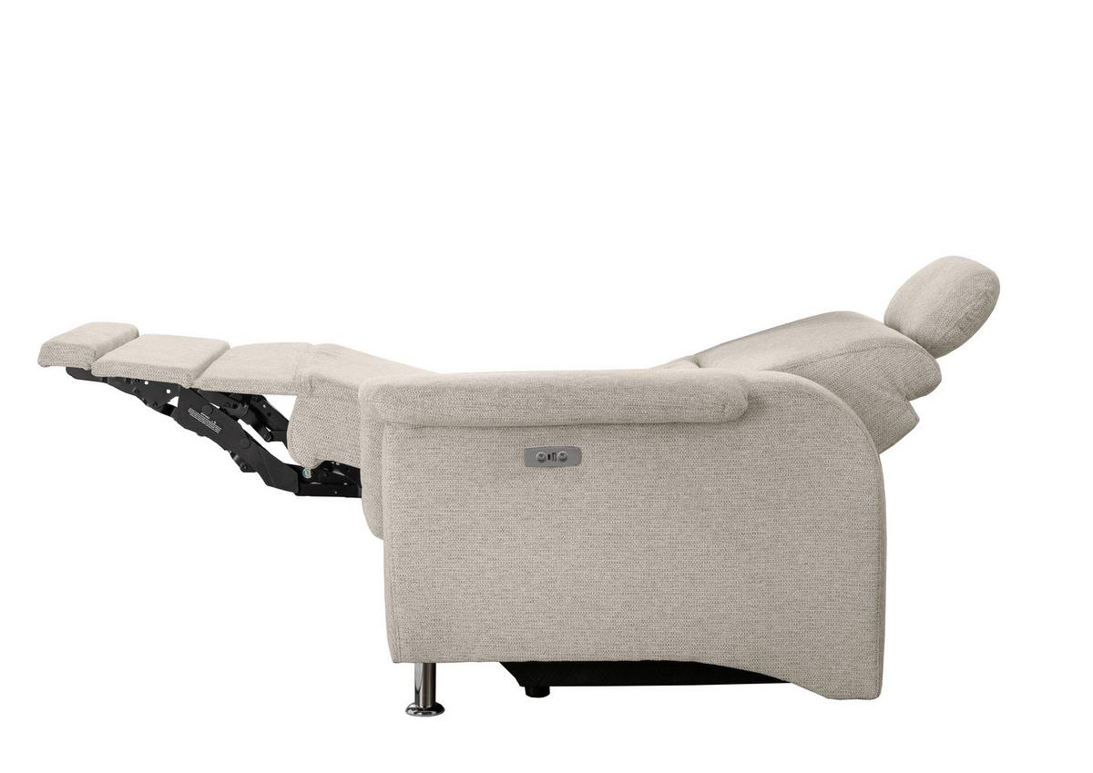 Ecksofa mit Stauraum Parole Beige Chenille - Chromfarben/Beige, MODERN, Textil (165/231cm) - Livetastic