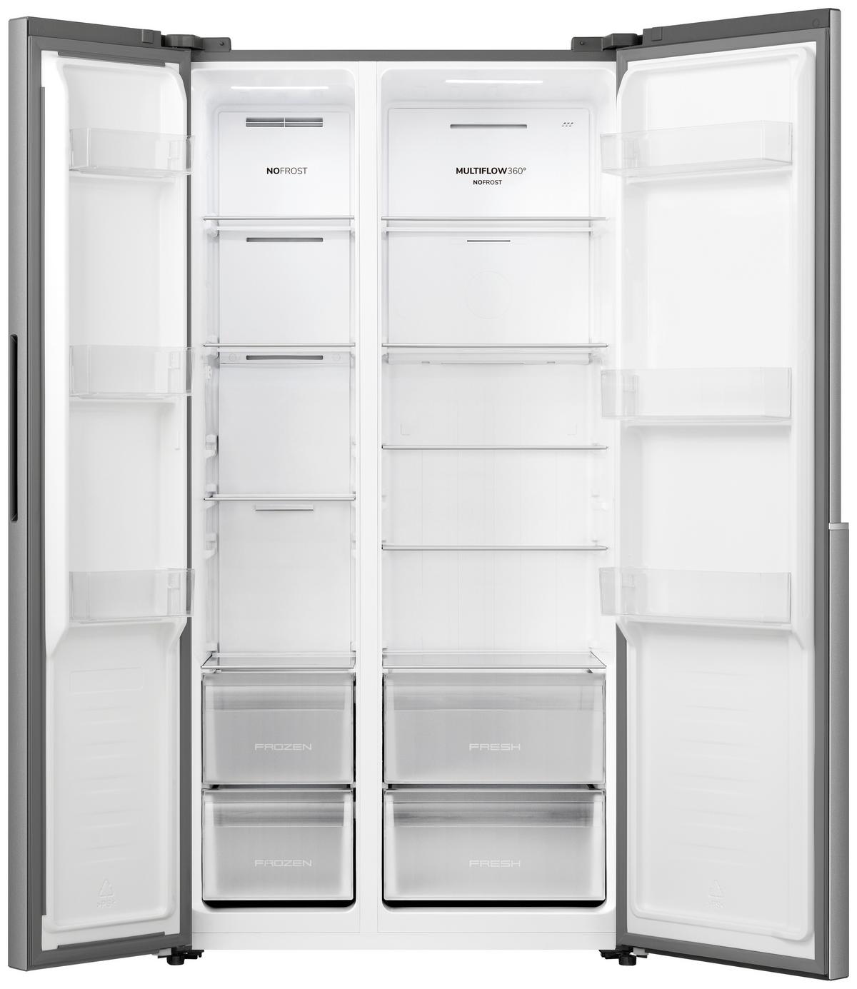 Side-By-Side NRS917E41X EEFK:E GesamTVolumen ca.544 L - Edelstahlfarben, Basics, Glas/Kunststoff (91,1/178,6/61,5cm) - Gorenje