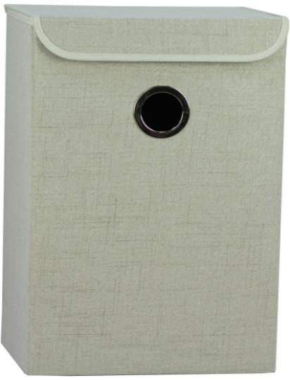 Prádelní koš AGORA - béžová, Moderní, kov/karton (40/30/60cm) - Mömax