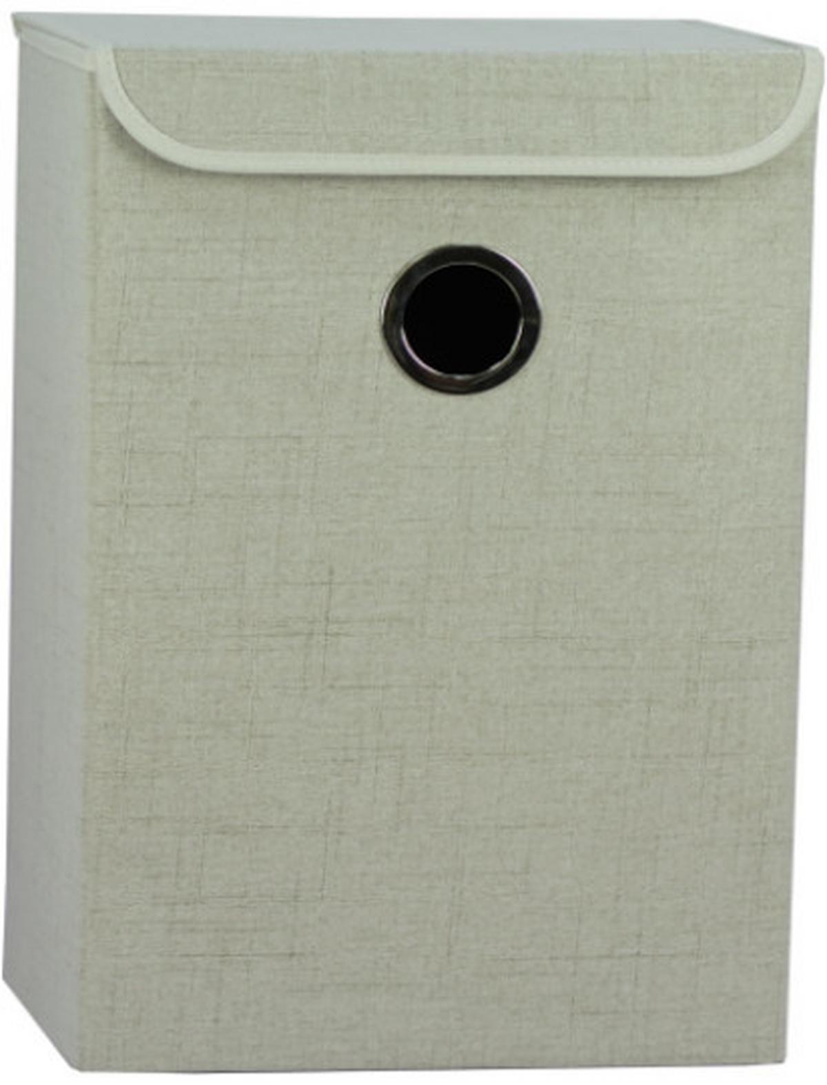 Prádelní koš AGORA - béžová, Moderní, kov/karton (40/30/60cm) - Mömax