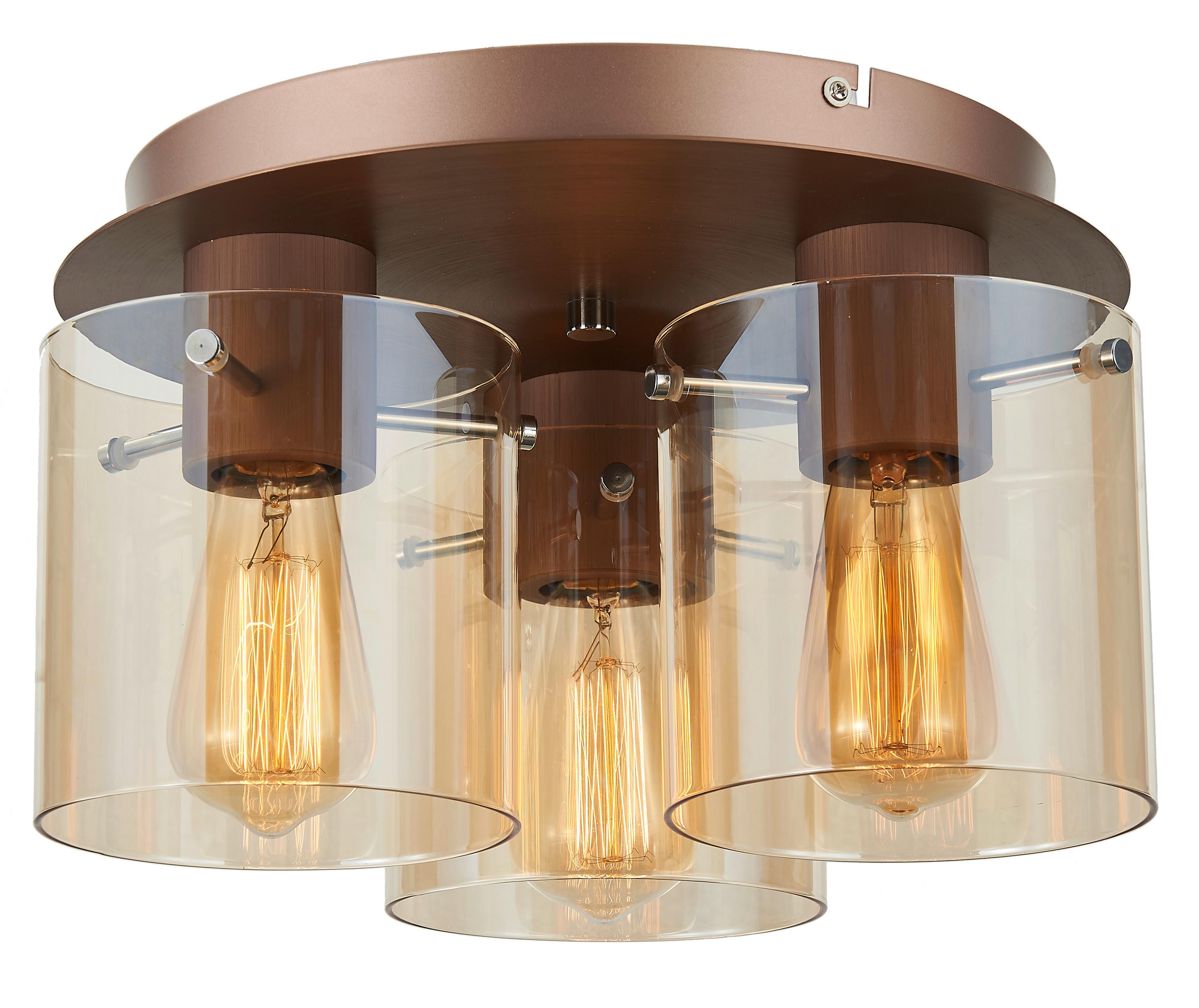 Deckenleuchte 97164a10 Beth - Bernsteinfarben, Design, Glas/Metall (35/21,5cm) - Brilliant