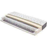 Taschenfederkernmatratze Timber, 160x200cm Mittelfest - Weiß, Textil (160/200cm) - Primatex