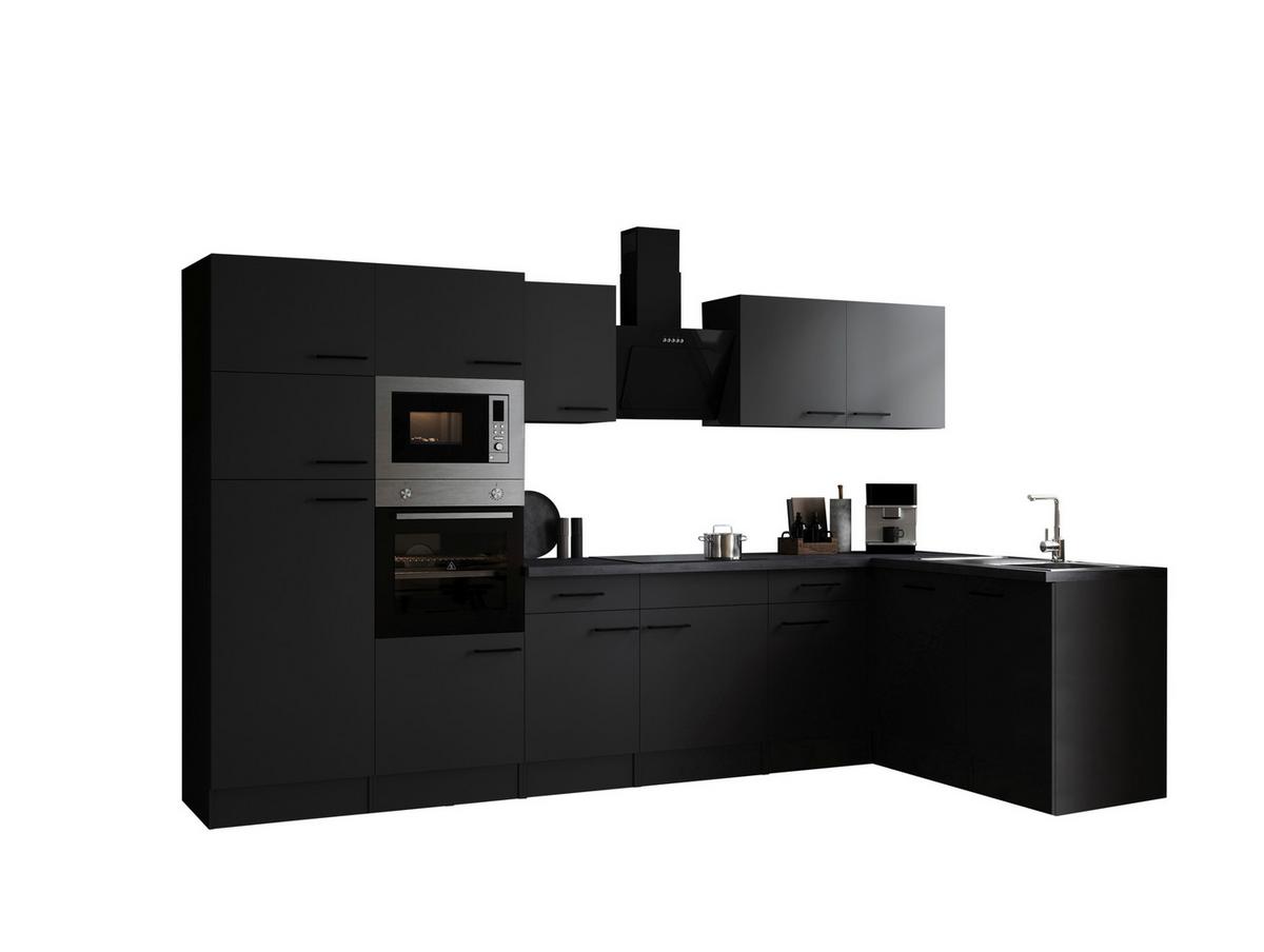 Eckküche Oliver Dunkelgrau S: 340x172cm - Dunkelgrau/Grau, Design, Holzwerkstoff (340/172cm) - Respekta